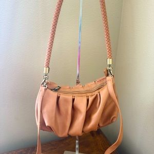 MADISON WEST Tan Faux Leather Crossbody Purse
